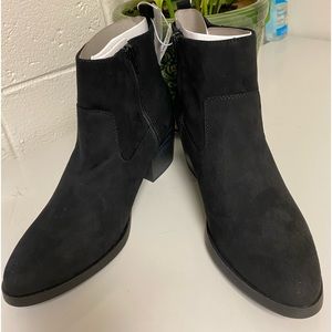 Faux-Suede Western Ankle Boots Women 10